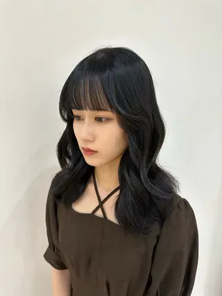 ミディアム カラー 🍓韓国ヘア レイヤ ーカット🍓笠原 葵のヘアスタイル