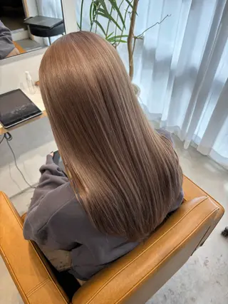 ロング カラー 艶髪ブリーチ/レイヤ ー/竹本幸希のヘアスタイル