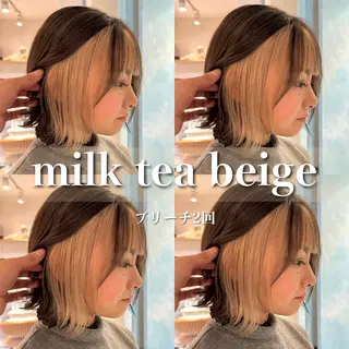 ミディアム Lond strada 心斎橋所属・🍀小川大輔🍀 ボブ/ブリーチ🥇のヘアスタイル