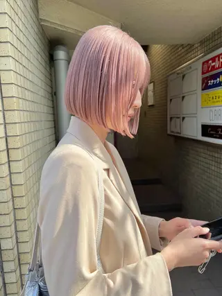 ショート カラー 🌈ハイトーン/ボブ 長江理志🌈のヘアスタイル