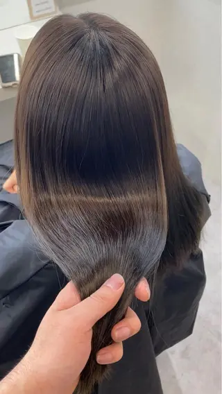 セミロング 髪質改善×縮毛矯正 Core 片山健太のヘアスタイル