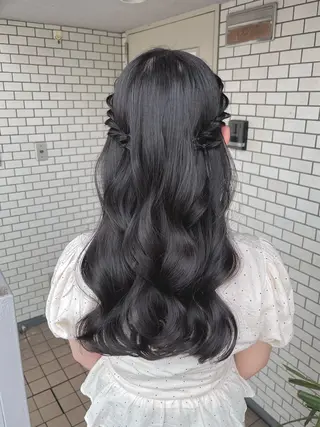ロング 参列♡デートゆるふわ ヘアメイク🎀みゆうのヘアスタイル