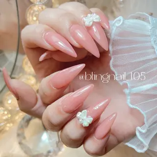 ネイル 23時まで❤︎韓国、 ワンホンネイルのネイルデザイン