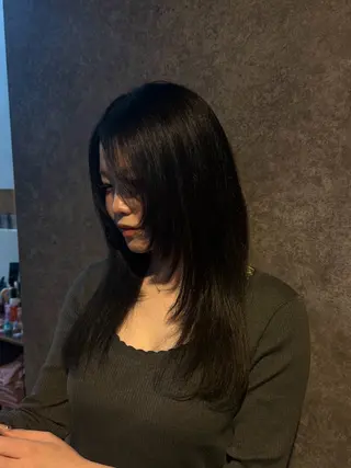 ロング 艶カラー×デザイン カラー特化/値賀大樹のヘアスタイル