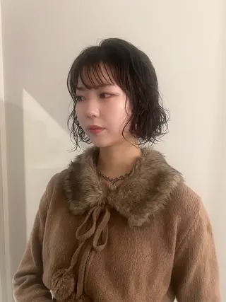 ショート パーマ 工藤 梨花のヘアスタイル
