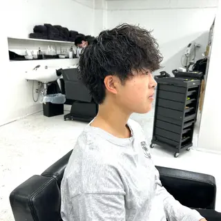 ショート パーマ メンズ 【メンズパーマ特化】 🍏網中勇喜のヘアスタイル