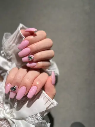 ネイル I-nailロング /ワンホン/キラキラのネイルデザイン