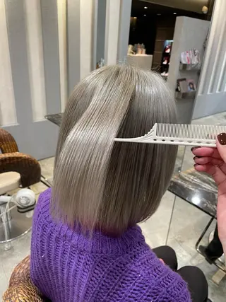 ミディアム タク エルのヘアスタイル