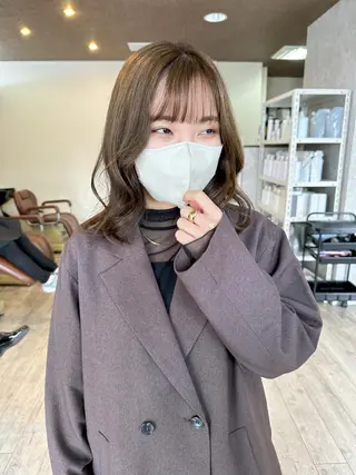 ミディアム カラー 高橋 みく/ minim 暖色のヘアスタイル