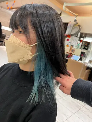 ミディアム カラー ヘアアレンジ 🔶似合わせセンター パート/ヤス🔶のヘアスタイル