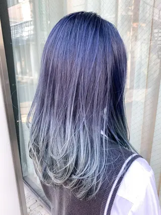 セミロング 🍀ケアブリーチ カラー🍀坂井のヘアスタイル