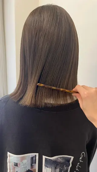 ミディアム 西山 紗耶香🪽 透明感カラー/ボブのヘアスタイル