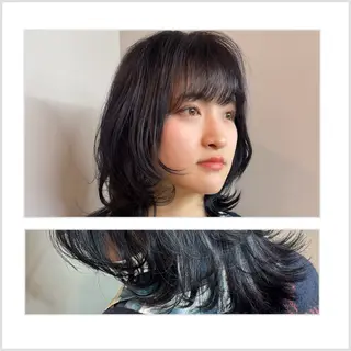 ミディアム SEE-SAW / LOBBY Rionのヘアスタイル