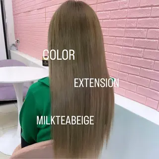 ロング カラー エクステ🩵ブリーチ 韓国ヘア🩵KAEのヘアスタイル