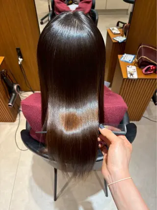 セミロング 酸性ストレート/ ちさとのヘアスタイル