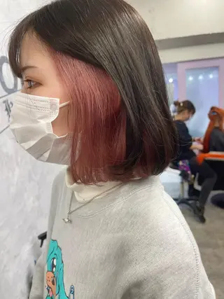 ショート カラー オフホワイトアンドなんば所属・福西 洋斗のヘアスタイル