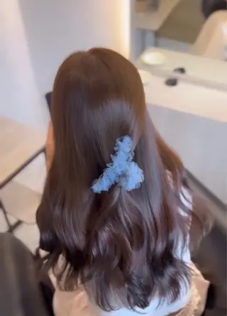 ロング カラー &chaLme   心斎橋所属・emi/髪質改善/ 韓国風/艶カラーのヘアスタイル