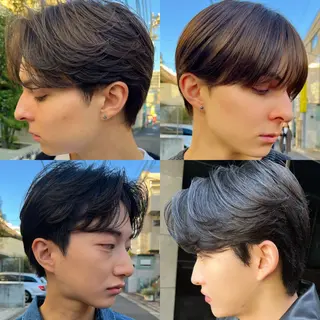 ショート カラー パーマ メンズ メンズ🍃ナチュラル 韓国風ヘアRENのヘアスタイル