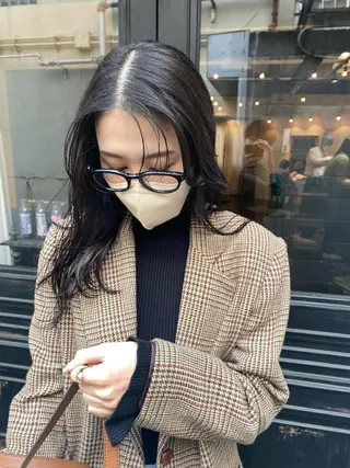 セミロング カラー tonari 梅田、中崎町のヘアスタイル