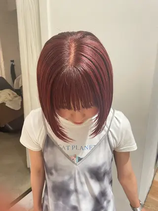 ショート カラー ケアパーマ/ケアブリ ーチdaisukeのヘアスタイル