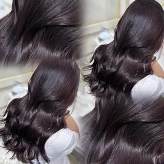 セミロング カラー 💖ダブルカラー/ ケアカラー/レナ💖のヘアスタイル