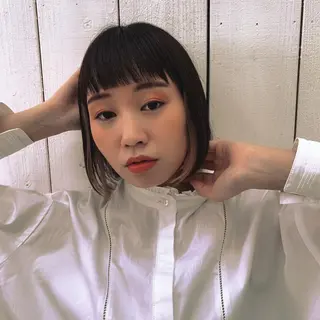 ミディアム カラー ボブ/暖色/デザイン KOYUKI⛄️のヘアスタイル