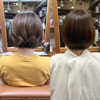 ショート 土田かほ/本日🈳 透明感カラー🍃のヘアスタイル