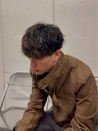 ミディアム カラー パーマ メンズ X メンズ特化/ 中村郁人のヘアスタイル