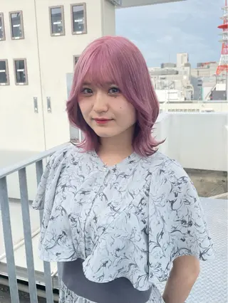 ミディアム カラー lani hair salon所属・SHOTO ハイトー ン/デザインカラーのヘアスタイル