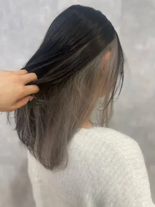 セミロング カラー ヘアアレンジ 透明感カラー/推しカ ラー☁️JURAのヘアスタイル