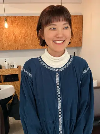 ショート カラー 暖色/パーマ 🌼クニトウメイのヘアスタイル