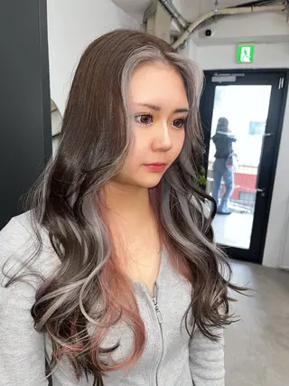 ロング カラー JIL BLAN 京都所属・RU RIのヘアスタイル