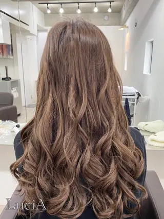 ロング ヘアアレンジ カラー LuciA/エクステ カラーのヘアスタイル