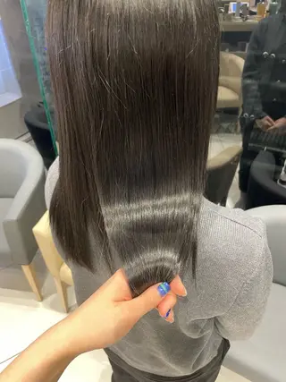 セミロング カラー クロスパーマ/うる艶 カラー/Kurumiのヘアスタイル