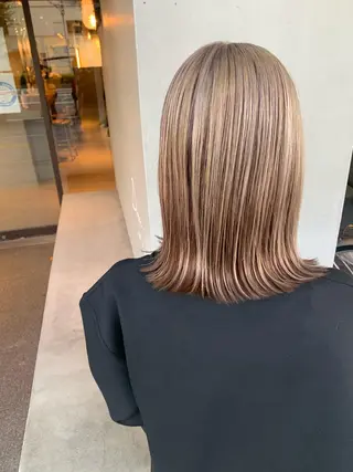 ミディアム カラー ブリーチ/アレンジ 天満/chihiroのヘアスタイル