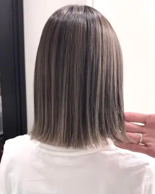 ミディアム カラー パーマ ヘアアレンジ 【公式】amble luxe池袋東口🩷のヘアスタイル