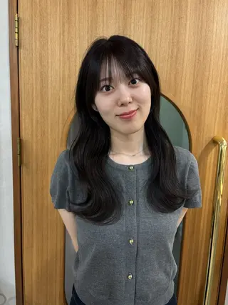 セミロング 野口 咲愛のヘアスタイル