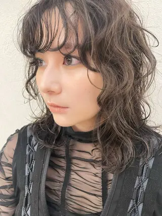 ミディアム パーマ stay she 荻窪所属・メンズ無料カット/ ヘアアレンジ/咲美のヘアスタイル