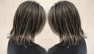 ミディアム カラー ヘアアレンジ アンドウ ユウ/ レイヤーカット/韓国のヘアスタイル