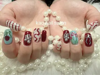 ネイル kao nail マグネット/長さだしのネイルデザイン