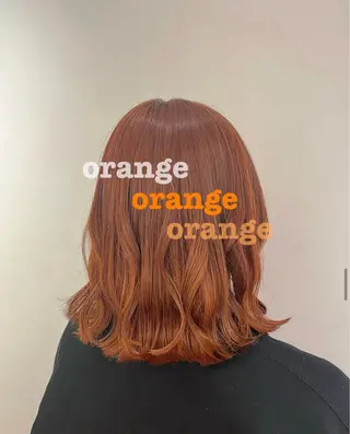 ミディアム カラー サイトウ アカネのヘアスタイル