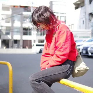 ミディアム カラー Lull (シェアサロンReco VIProom)所属・Lull1人美容室 バレイヤージュのヘアスタイル