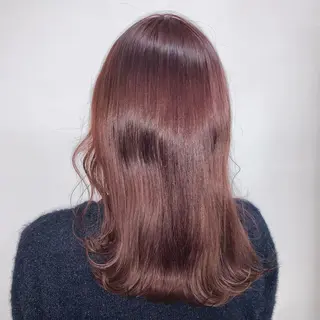 ミディアム カラー 色白に見える暗髪 梅田・増田のヘアスタイル