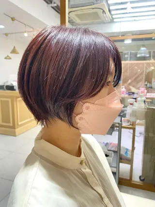ショート カラー 安永 涼のヘアスタイル