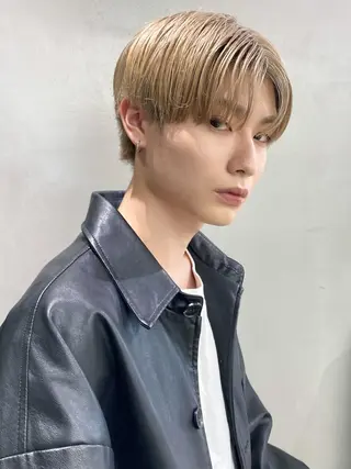 メンズ ダブルカラー/ギャル 韓国ヘア/梨緒💜のヘアスタイル