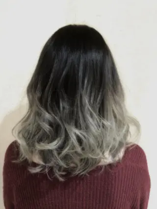 ミディアム カラー パーマ バレイヤージュ/ 髪質改善/渡邉悟🌱のヘアスタイル