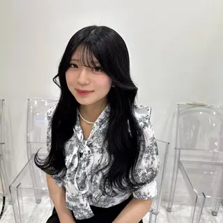 ロング カラー ヘアアレンジ 艶カラー/ハイトーン /レイヤーカットのヘアスタイル