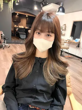 セミロング 安井 貞好のヘアスタイル