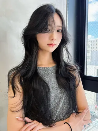 ロング カラー 椎葉優斗 シイバマサトのヘアスタイル