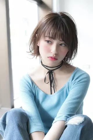 ショート カラー パーマ 羽田 ひろむのヘアスタイル